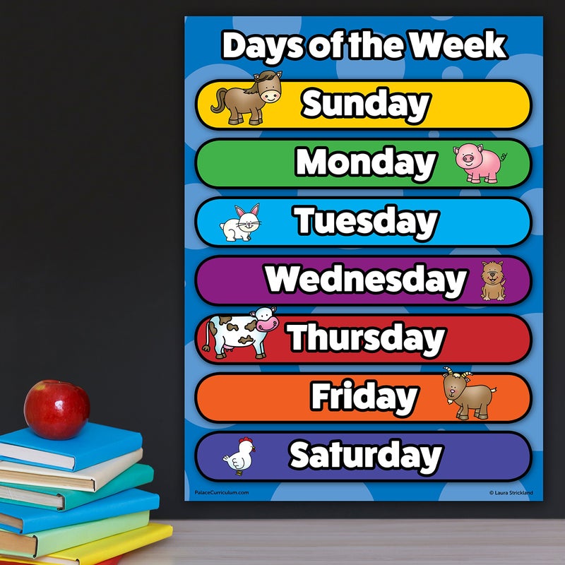 Palace Learning Palace Curriculum Days of the Week Poster Chart - LAMINATED (18'' x 24'') - Image 4
